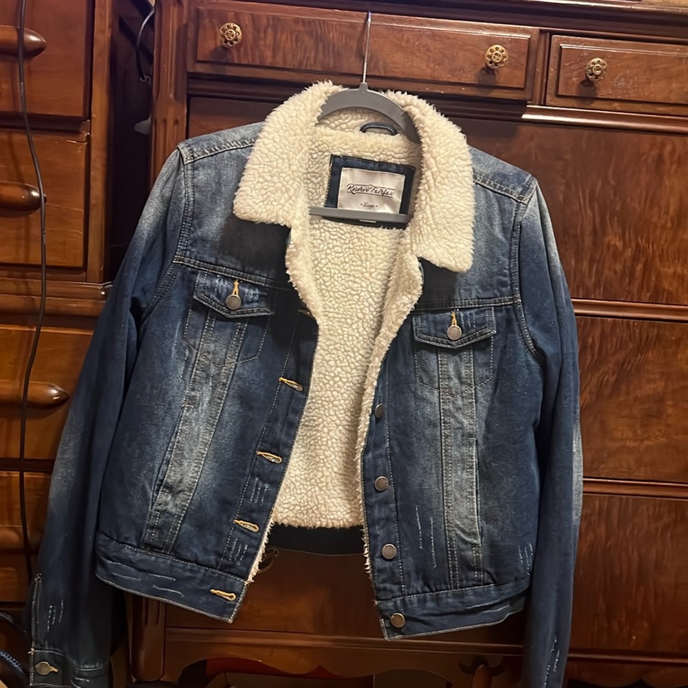 Fleece lined jean jacket.